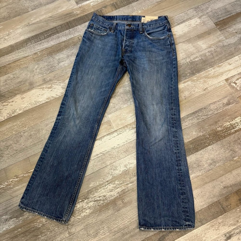 Men's Hollister Button Fly Factory Distressed Jeans - 32x32